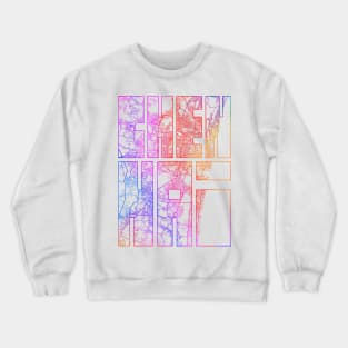 Chennai, Tamil Nadu, India City Map Typography - Colorful Crewneck Sweatshirt